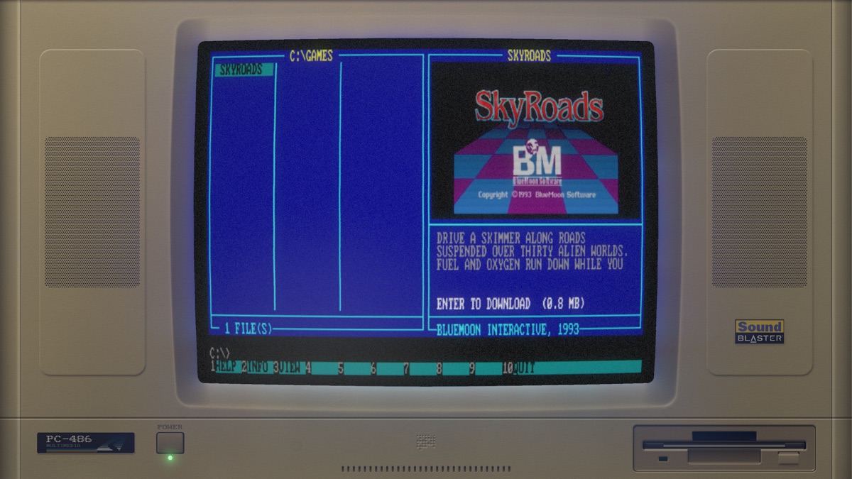 The navigator listing a game available to download